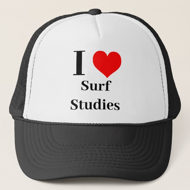 I Herz Surf Studien Truckerkappe (Vorderseite)