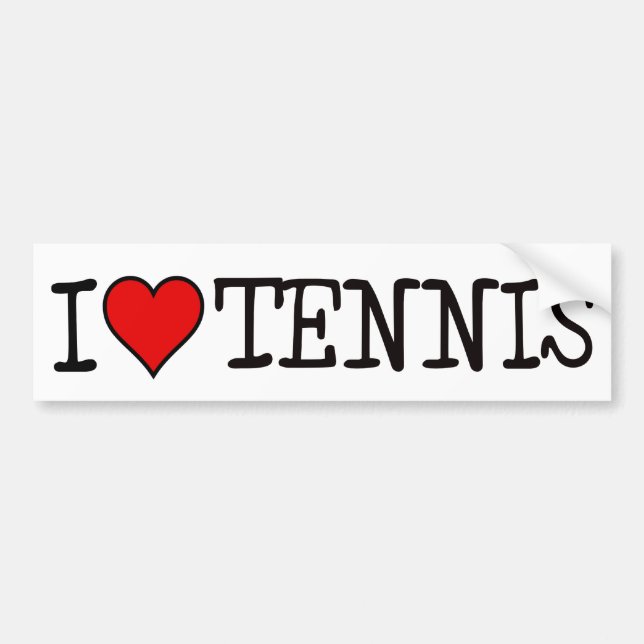 I HERZ-TENNIS AUTOAUFKLEBER (Vorne)