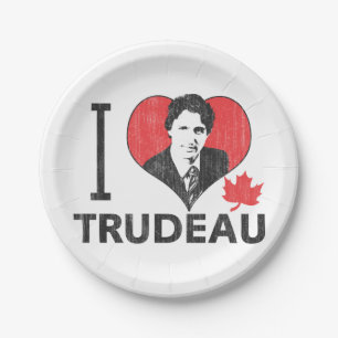 I Herz Trudeau Pappteller