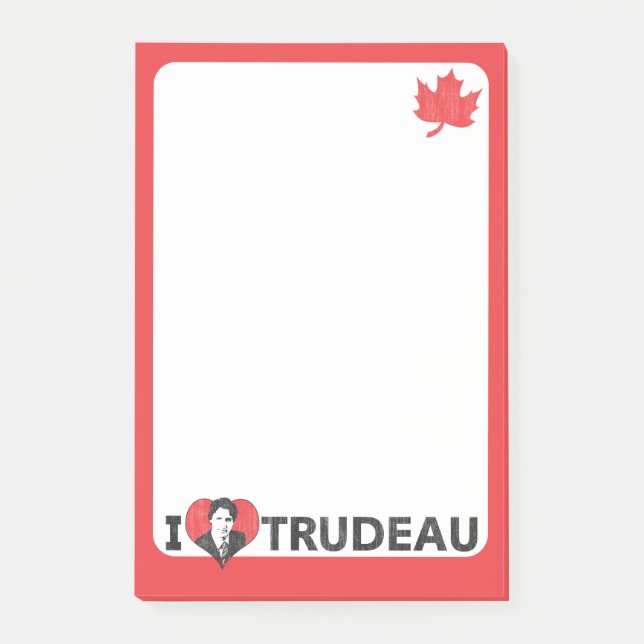 I Herz Trudeau Post-it Klebezettel (Vorderseite)