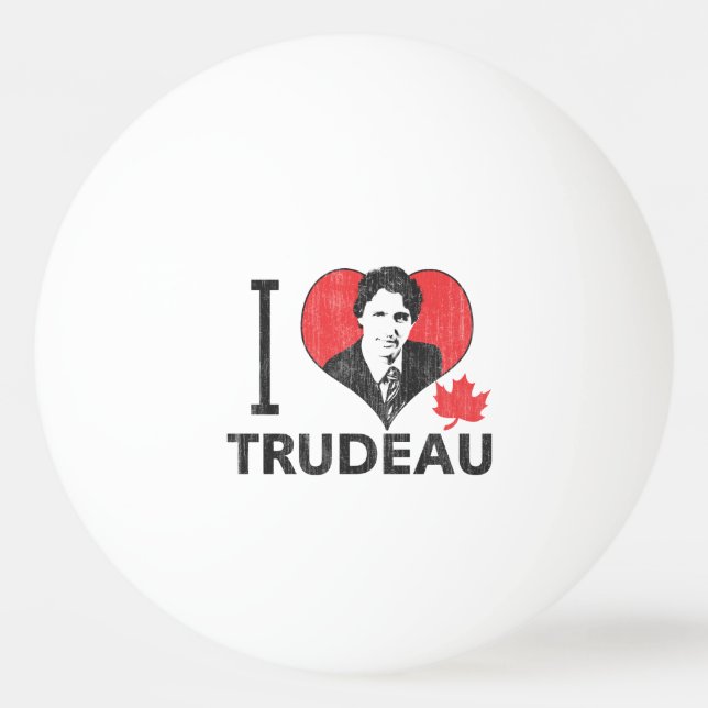 I Herz Trudeau Tischtennisball (Vorderseite)