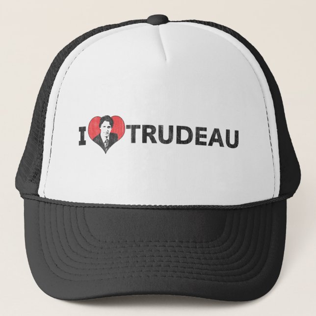 I Herz Trudeau Truckerkappe (Vorderseite)