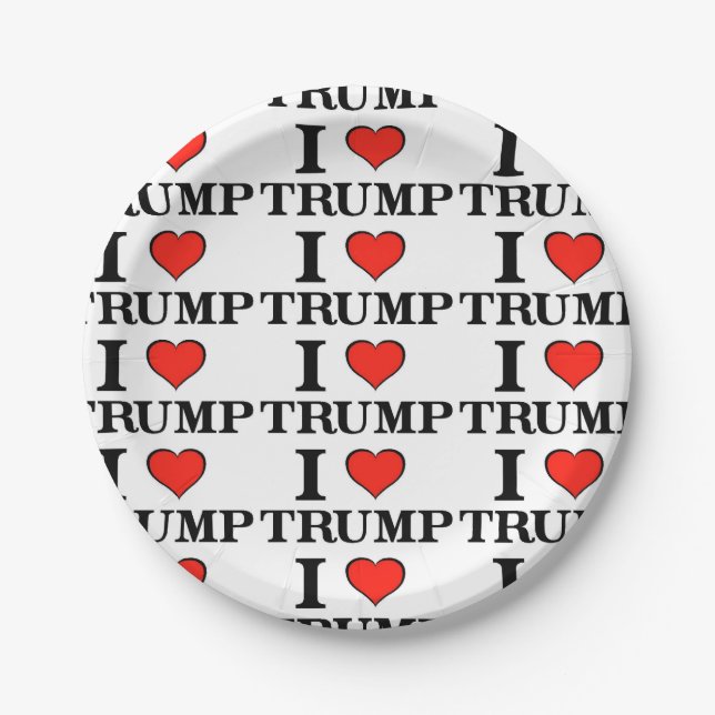 I Herz-Trumpf Pappteller (Vorderseite)