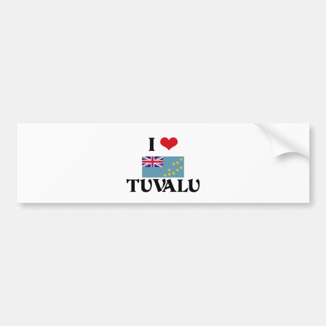 I HERZ TUVALU AUTOAUFKLEBER (Vorne)