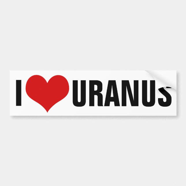 I Herz Uranus Autoaufkleber (Vorne)