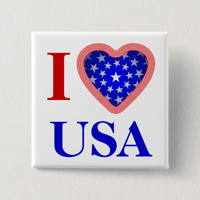 I Herz USA Button (Vorderseite)
