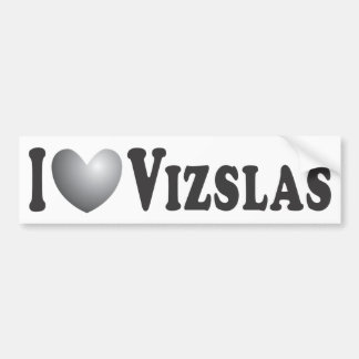 I Herz Vizslas - Autoaufkleber