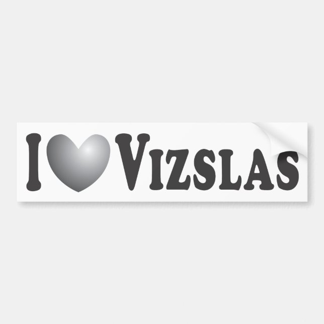 I Herz Vizslas - Autoaufkleber (Vorne)