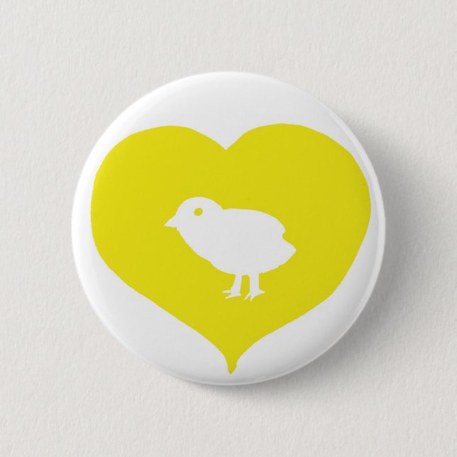 I Herz-Vogel-Button Button (Vorderseite)