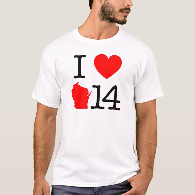 I Herz Wisconsin 14 T-Shirt (Vorderseite)
