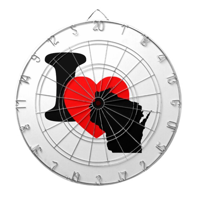 I Herz Wisconsin Dartscheibe (vorne)