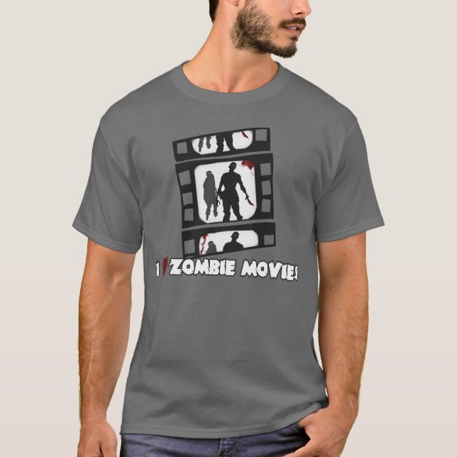 I Herz-Zombie-Filme T-Shirt (Vorderseite)
