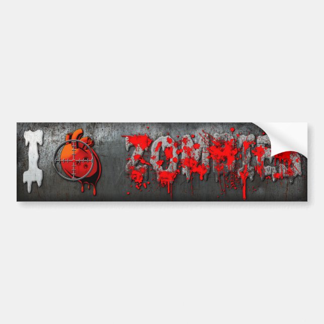 I Herz-Zombies Autoaufkleber (Vorne)