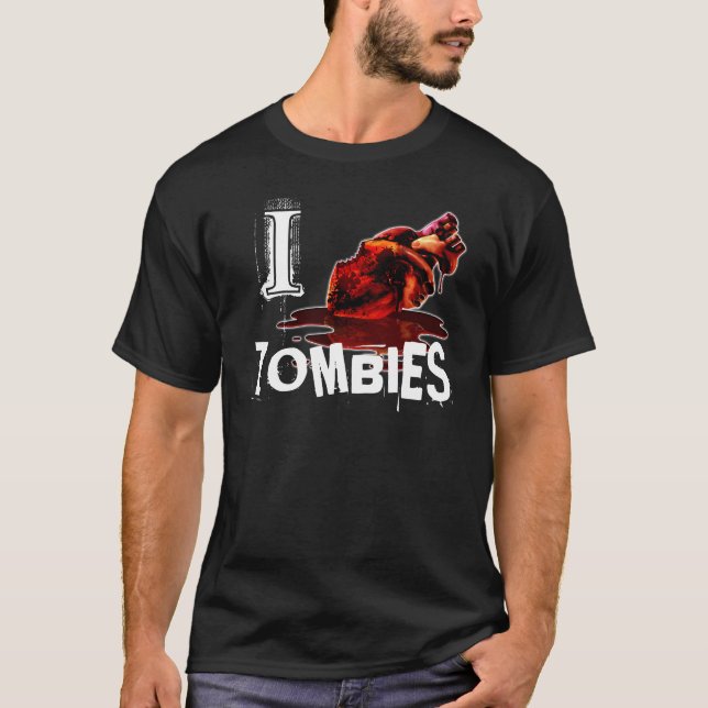I HERZ-ZOMBIES - Schwarzes/Weiß T-Shirt (Vorderseite)