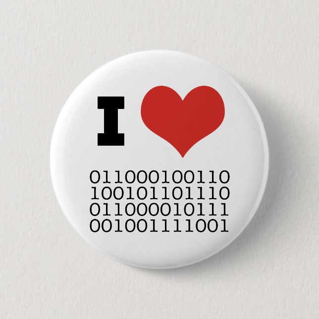 I Herz-Zweiheit Button (Vorderseite)