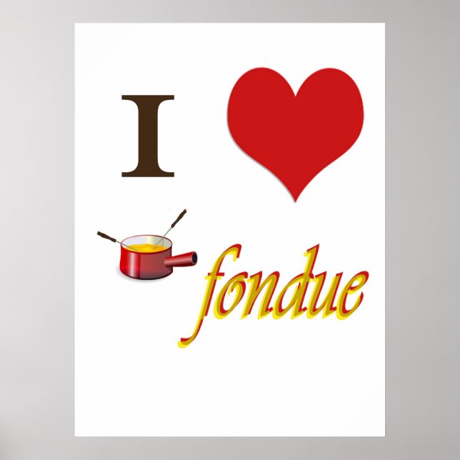 i Herzfondue Poster (Vorne)