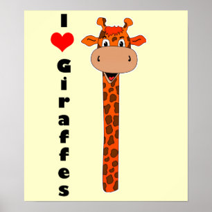I Herzgiraffe Poster