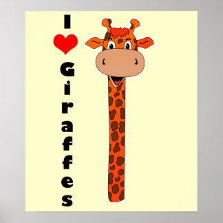 I Herzgiraffe Poster