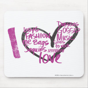 I HerzGraffiti lila Mousepad
