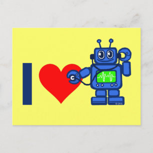 I Herzroboter Postkarte