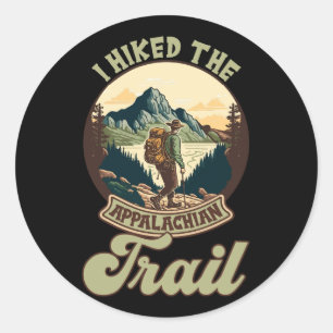 I Hiked the Appalachian Trail AT Thru-Hiking Throu Runder Aufkleber