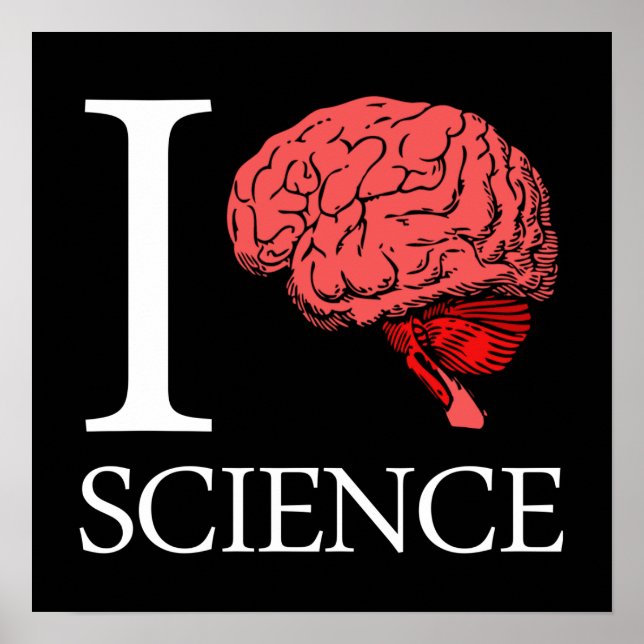 I Hirnforschung (I Know Science) (I Liebe Science) Poster (Vorne)