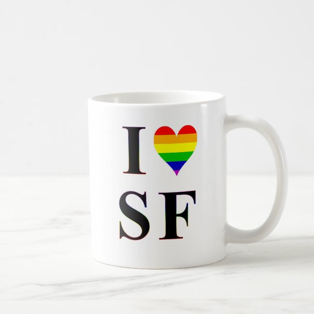 I Homosexuell-Herz-San Francisco Kaffee-Tasse Kaffeetasse (Rechts)