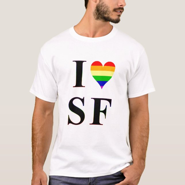 I Homosexuell-Herz San Francisco T-Shirt (Vorderseite)