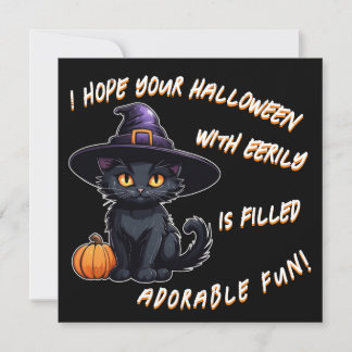I hope your Halloween..... Tarjeta festiva plana Feiertagskarte