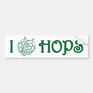 I HOPS LIEBE AUTOAUFKLEBER