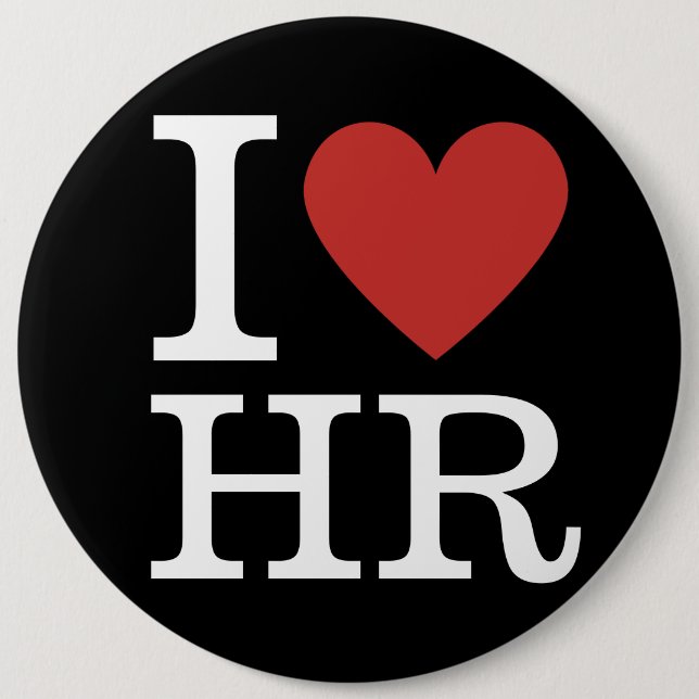I ❤️ HR-Button-Schaltfläche für die Liebe - Person Button (Vorderseite)