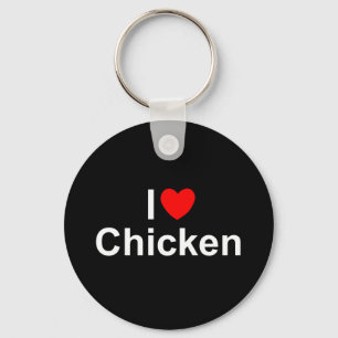 I Huhn der Liebe-(Herz) Schlüsselanhänger