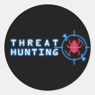 I HUNT MALWARE - Rot und Blau Runder Aufkleber