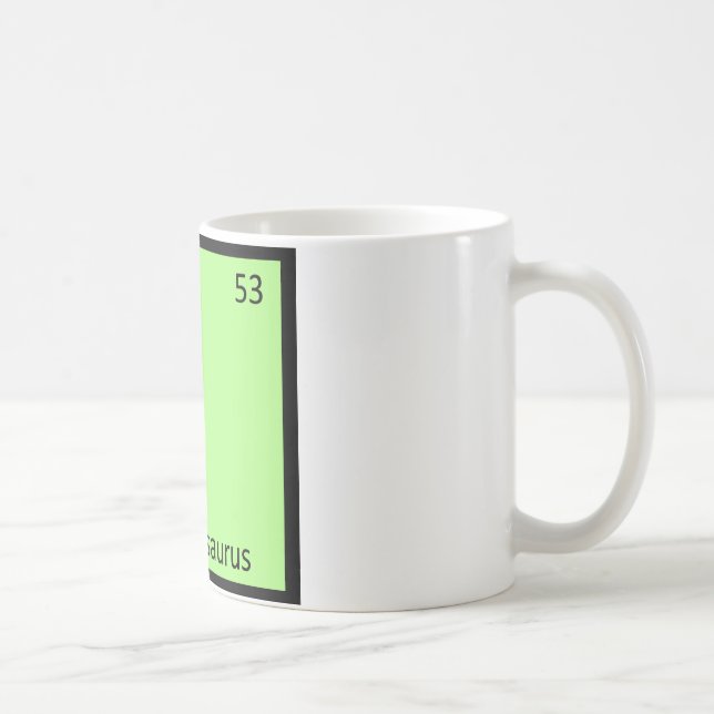 I - Ichthyosaurus Dinosaur Chemie Symbol Kaffeetasse (Rechts)