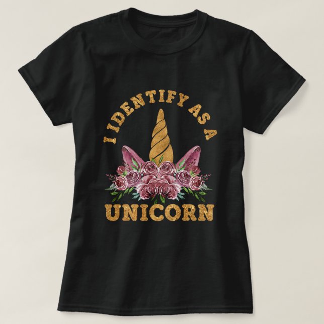 I Identifiziert als Einhorn 1 T-Shirt (Design vorne)