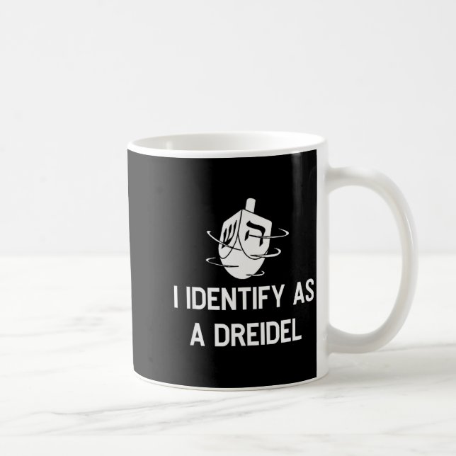 I Identify As A Dreidel Funny Hanukkah Gelt Menora Kaffeetasse (Rechts)