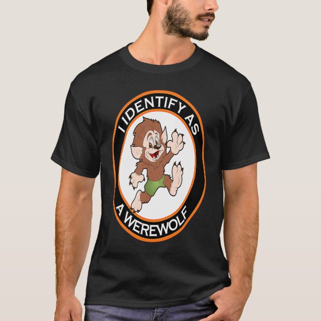 I Identify As A Werewolf Women's Men's Halloween T-Shirt (Vorderseite)