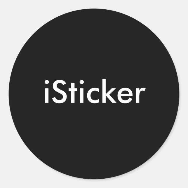 i (Ihr Name hier) Runder Aufkleber (Vorderseite)