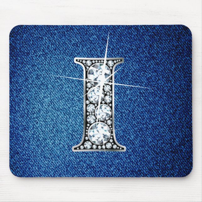 I Imitate -"Diamond Bling" auf Denim Mousepad (Vorne)