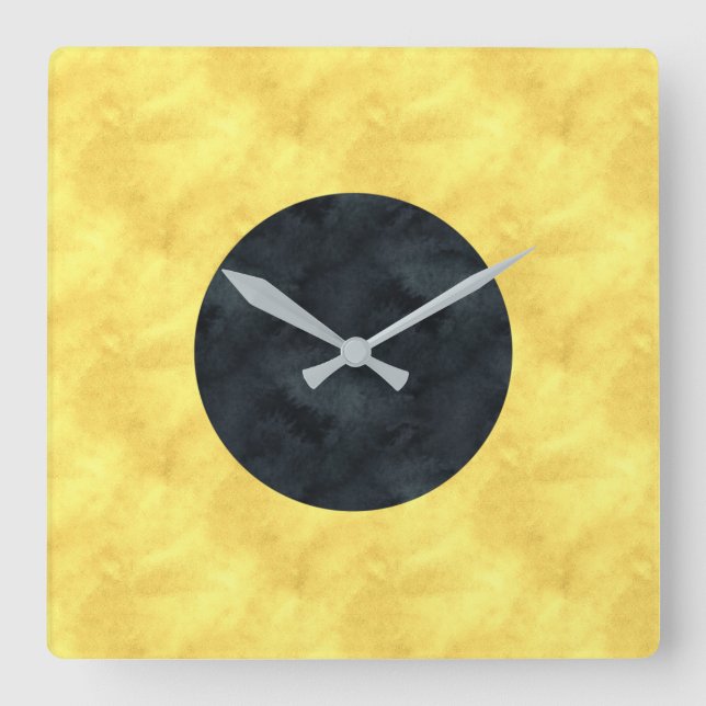 I India Watercolor Nautic Signal Maritime Flag Quadratische Wanduhr (Vorderseite)