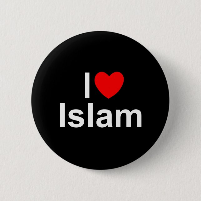 I Islam der Liebe-(Herz) Button (Vorderseite)