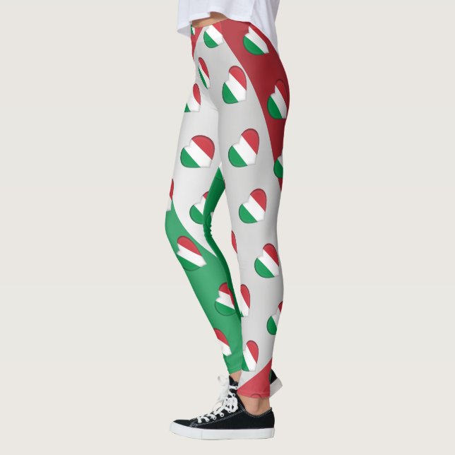 I italienisches Herz-Muster Liebe-Italiens Leggings (Links)