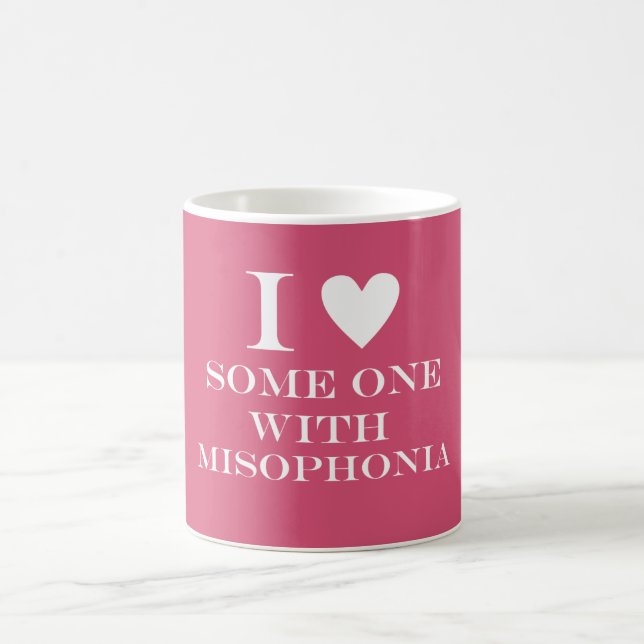 ♥ I jemand mit Misophonia Tasse - Rosa (Mittel)