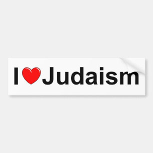 I Judentum der Liebe-(Herz) Autoaufkleber