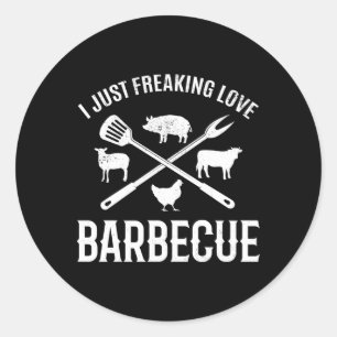 I just Freaking Liebe Barbecue Grill Grill Bb Runder Aufkleber