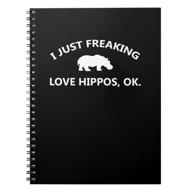 I Just Freaking Love Hippos Gift Notizblock (Vorderseite)