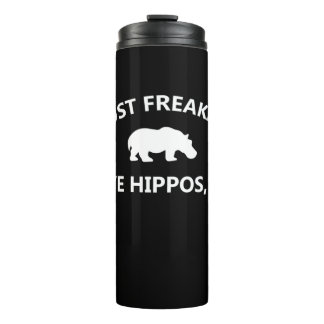 I Just Freaking Love Hippos Gift Thermosbecher