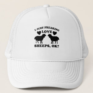 I Just Freaking Love Sheeps Sheep Lamb Farmer Gift Truckerkappe