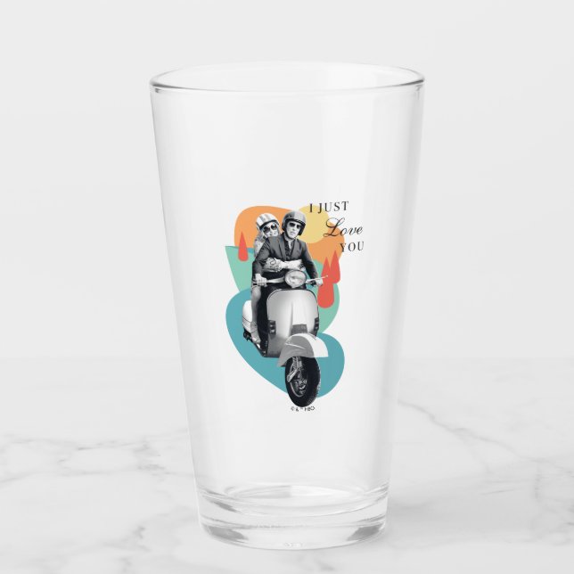 "I just Liebe You" Tanya & Greg - Der weiße Lotus Glas (Vorderseite)