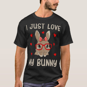 I Just Love My Bunny Nerds Geek Glasses T-Shirt